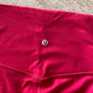 Lululemon Red align tights 28” size 6